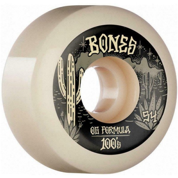 Bones 100s Desert West V5 54mm X 100a Side Cut Skateboard Wheels