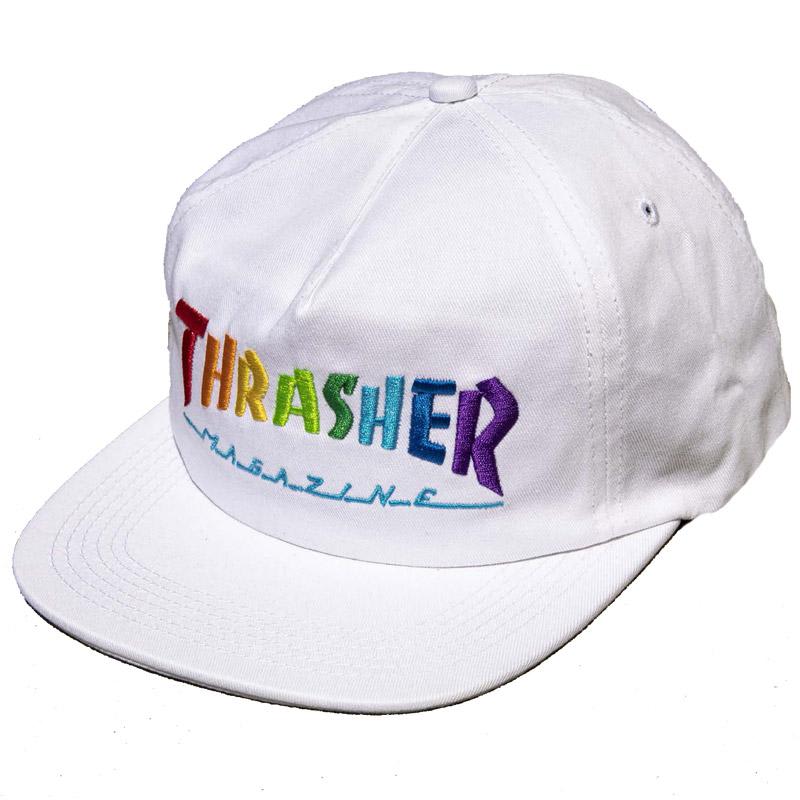 Thrasher - Rainbow Skate Mag Snapback - White