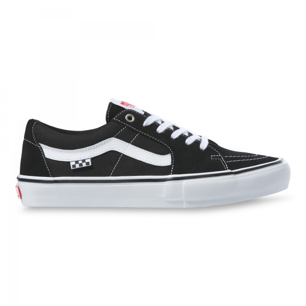 vans low pro black and white