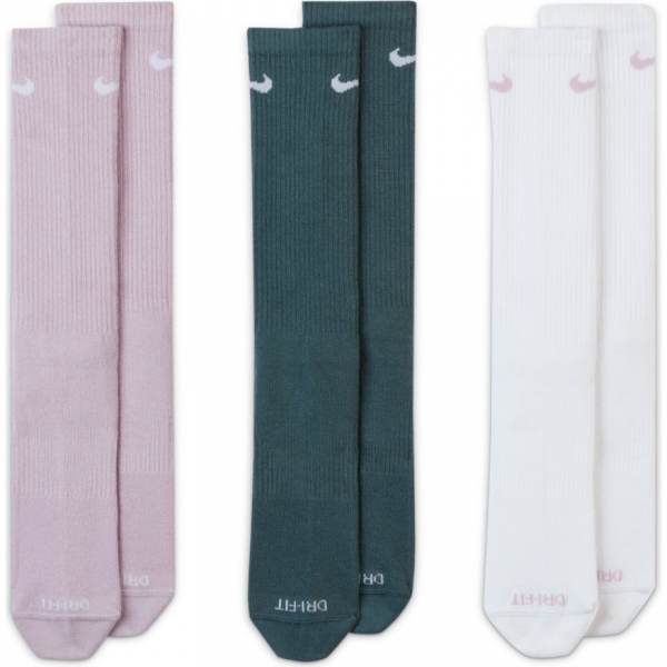 3 Pack Everyday Plus Socks - Pink/Green/White