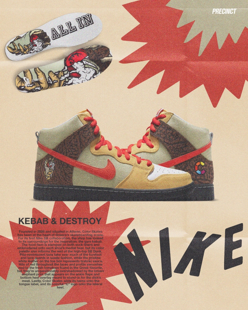 Nike SB Dunk High Kebab Precinct Poster