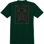Rd Krooked Skateboards Moon Smile Raw Tee Forest Green Back 400x