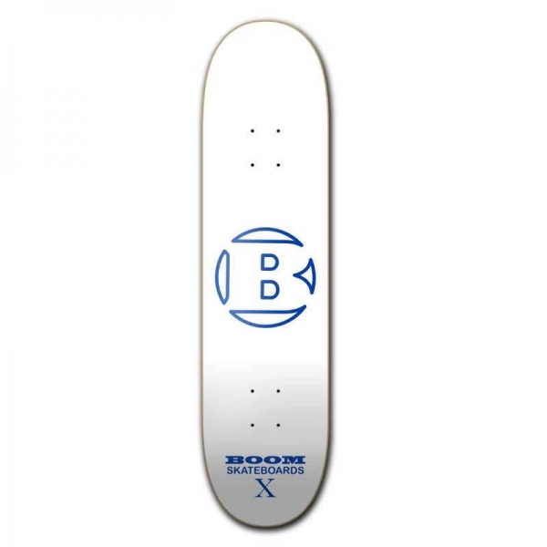 Boom Skateboards - Boom Logo Deck - White/Blue