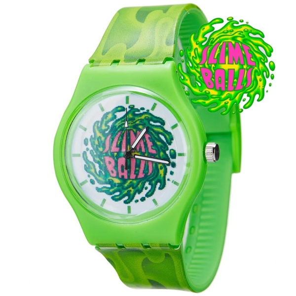 ABS plastic watch with Slime Balls logo face printed slime silicone wrist watch band Imported