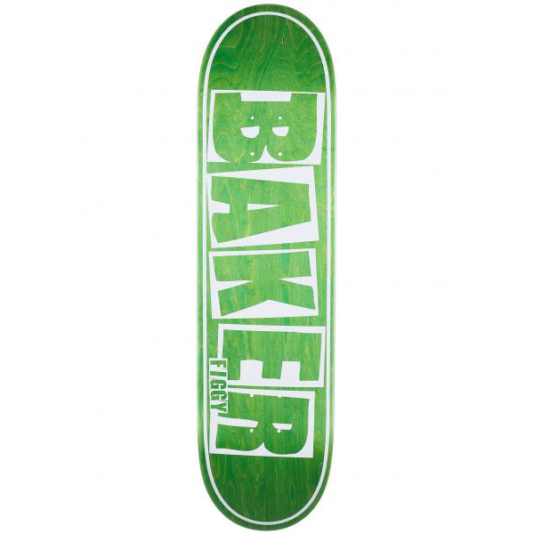 Baker Skateboard Decks Figgy Brand Name Green Veneer Vorderansicht 0262644 600x600