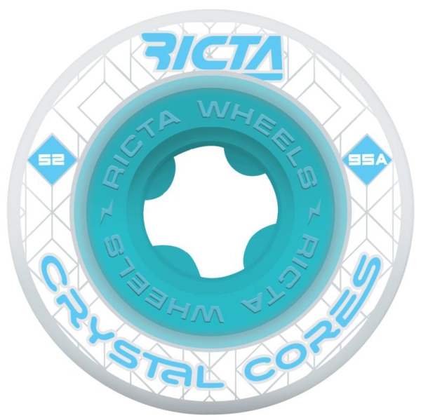 Crystal Core 95a Wheels - Clear Blue
