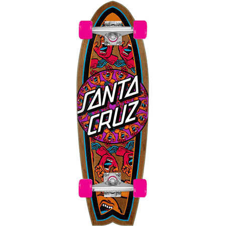Santa Cruz Cruiser Skateboard Shark Mandala Hand 29 7