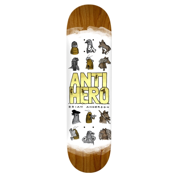 Anti Hero B A Usual Suspects Skateboard Deck White 8 75 1