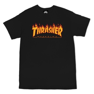 Thrasher - Flame Tee - Black