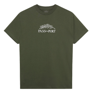 Quill Embroidery Tee - Army Green