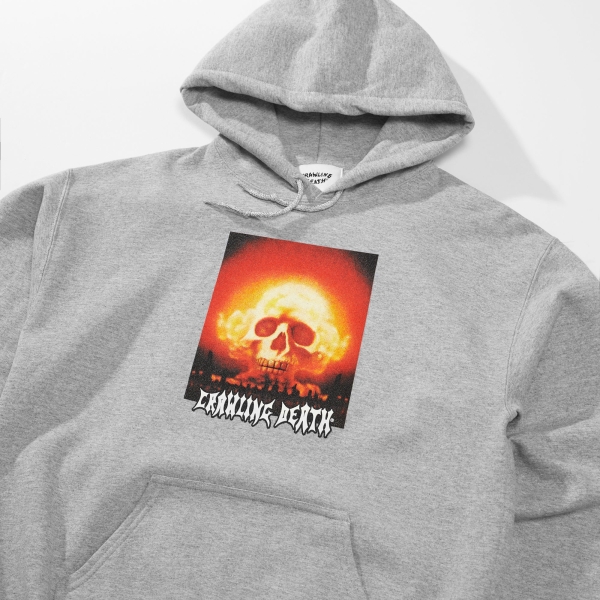 Black & Grey Skull Flame Hoodie