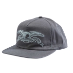 Antihero Basic Eagle Charcol Grey Snapback Hat Front