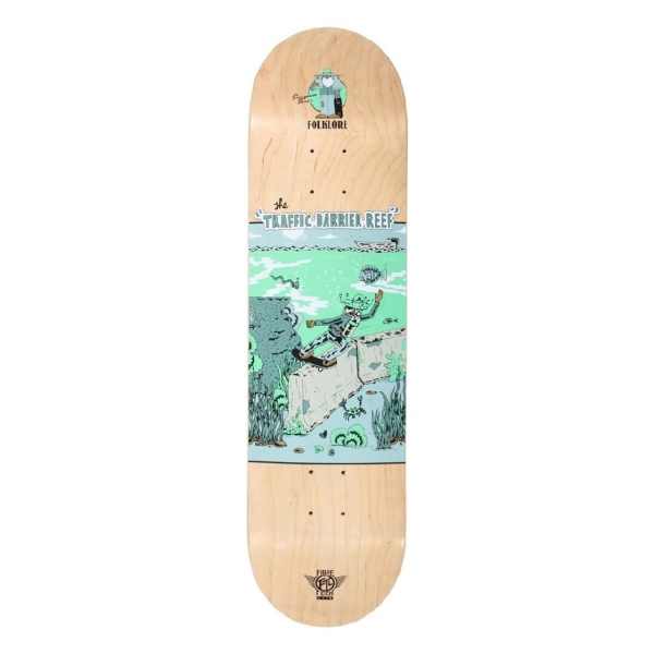 Folklore Traffic Barrier Reef Fibre Tech Lite Blue Skateboard Deck 61324.1681000867