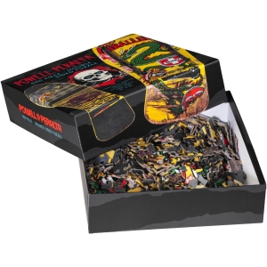 Powell Puzzle Chinese Dragon Yellow Actual Size and Shape - 10” x 30” Double Sided 500 Pieces