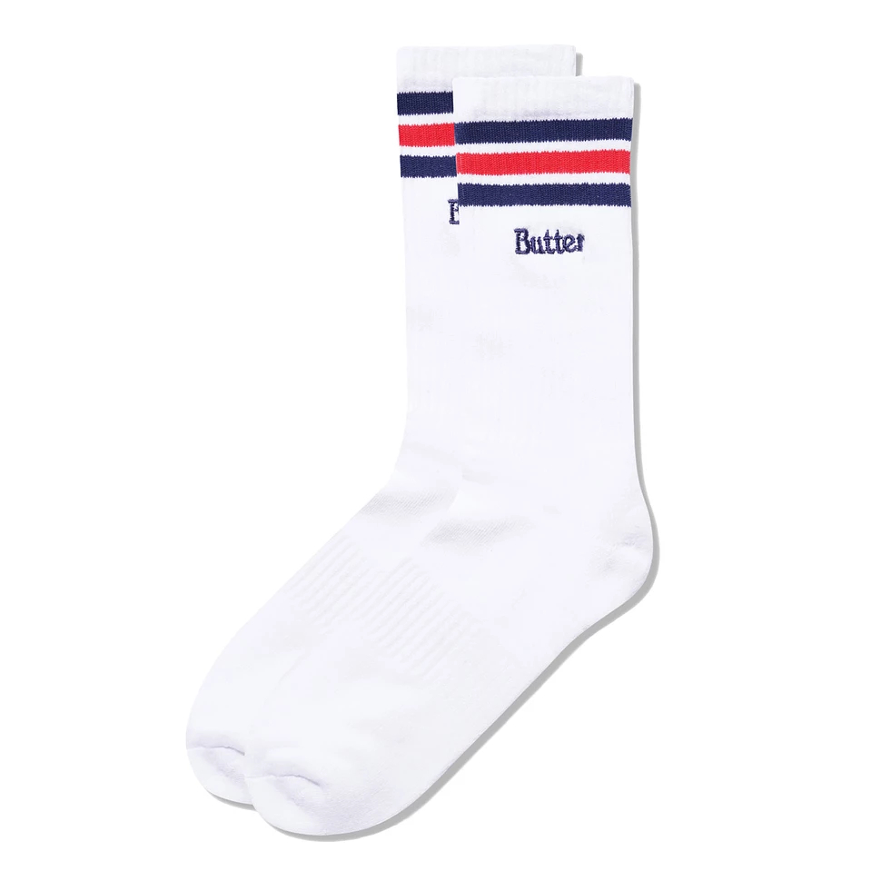 Butter Goods - Stripe Socks - White