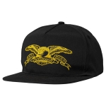 Antihero Basic Eagle Snapback Hat Blackmustard Impact Skate 1 29133402669231