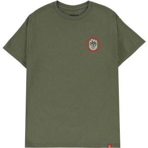Spitfire Classic Swirl Overlay T Shirt Military Green Red White Front