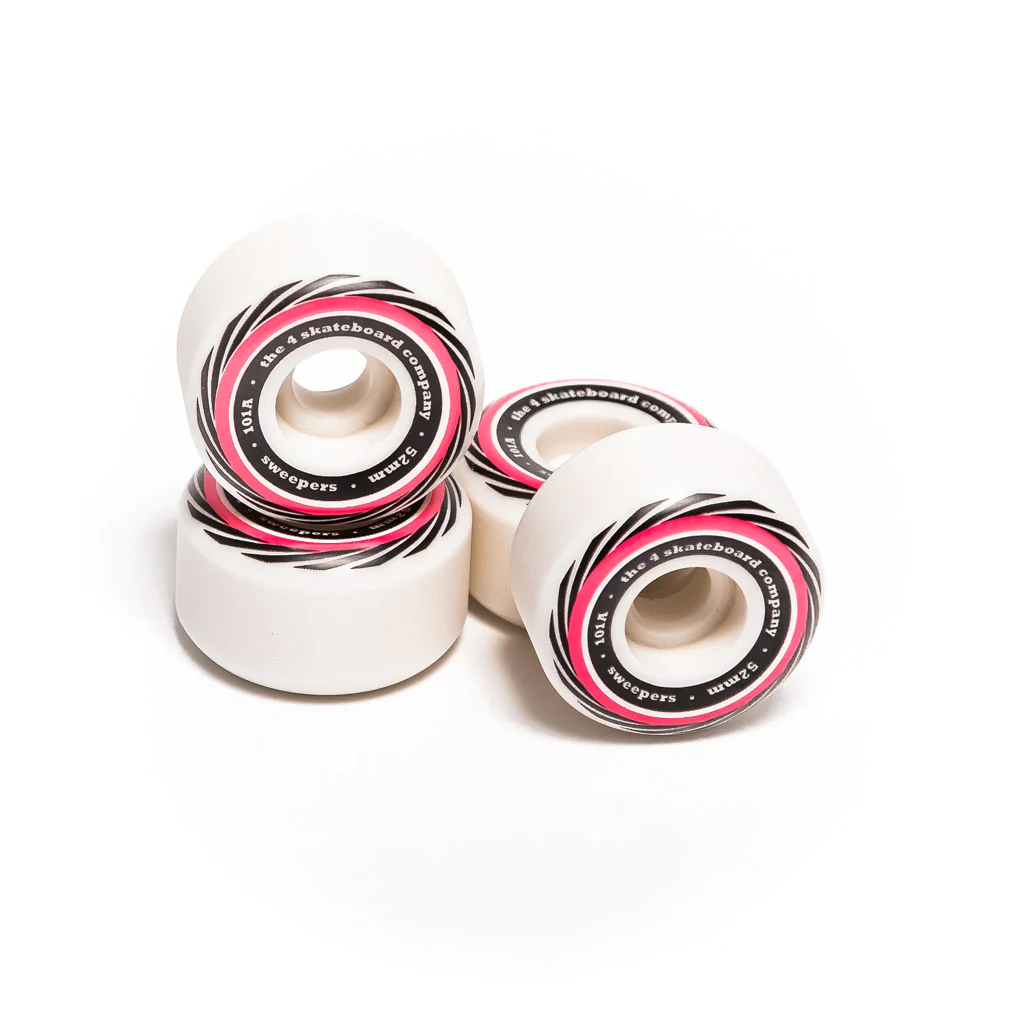 The 4 Skateboard Company - Sweepers Wheels - Red | Precinct