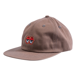 Krooked Eyes Brown Red Strapback Hat
